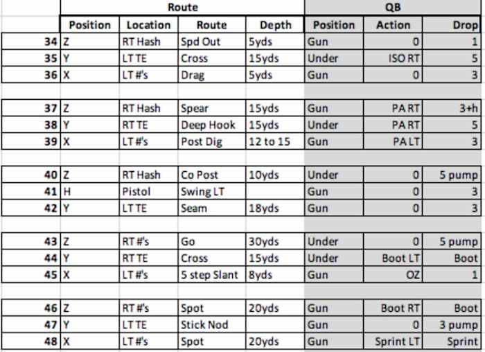 A sample of the pro day script for Williams and Johnson